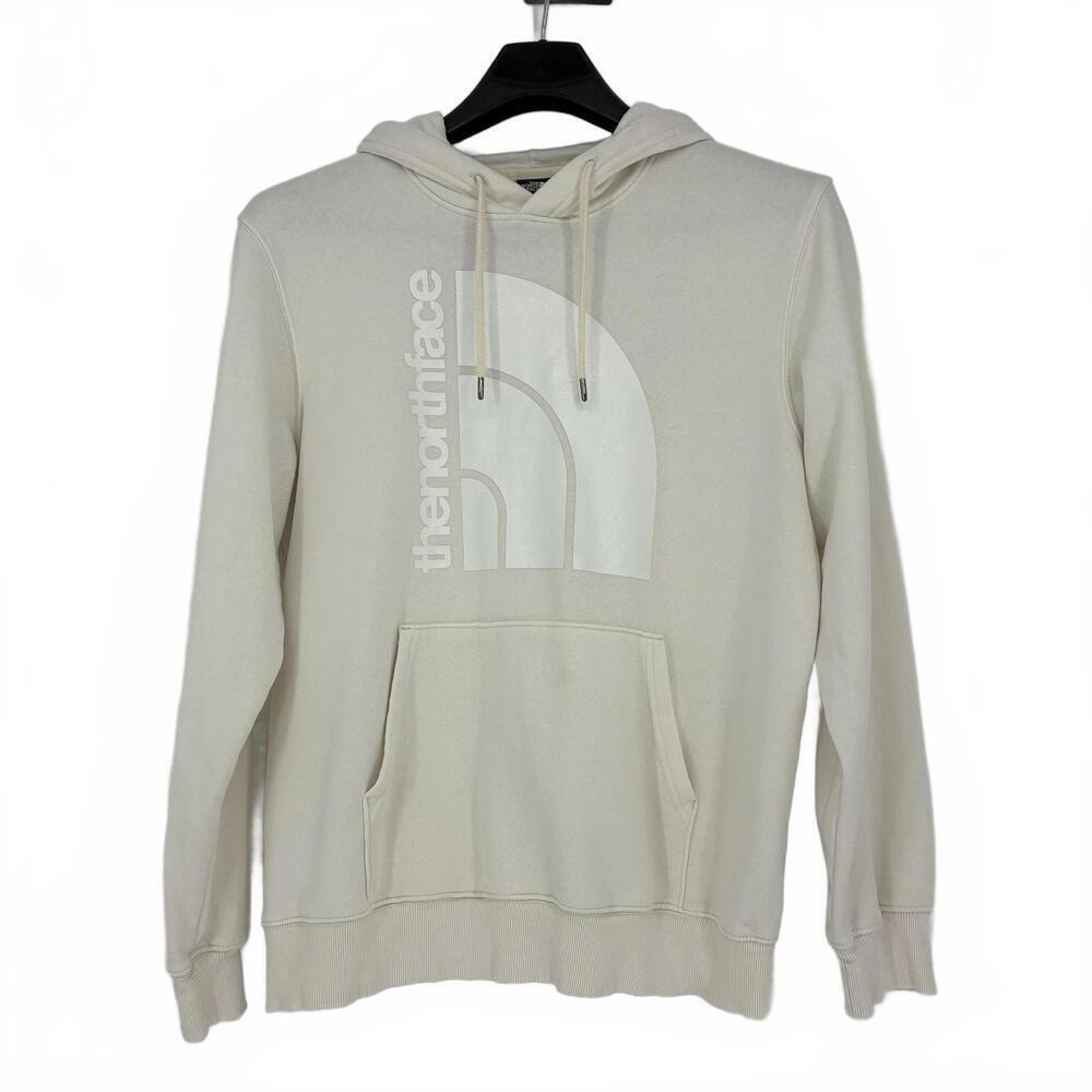 The North Face Logo Men's Hoodie Cream Color Large